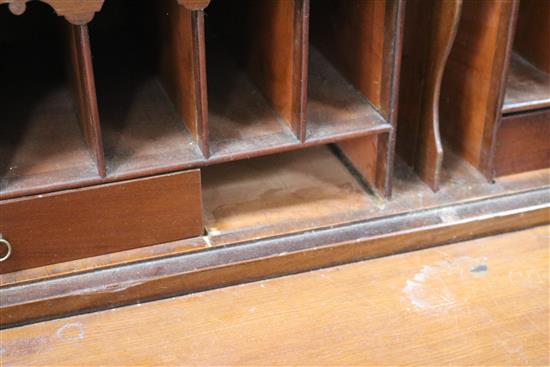 A Georgian mahogany architects cabinet W.99cm